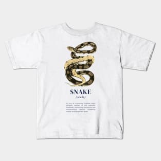 Snake - Animal Dictionary Definition Reptile Kids T-Shirt